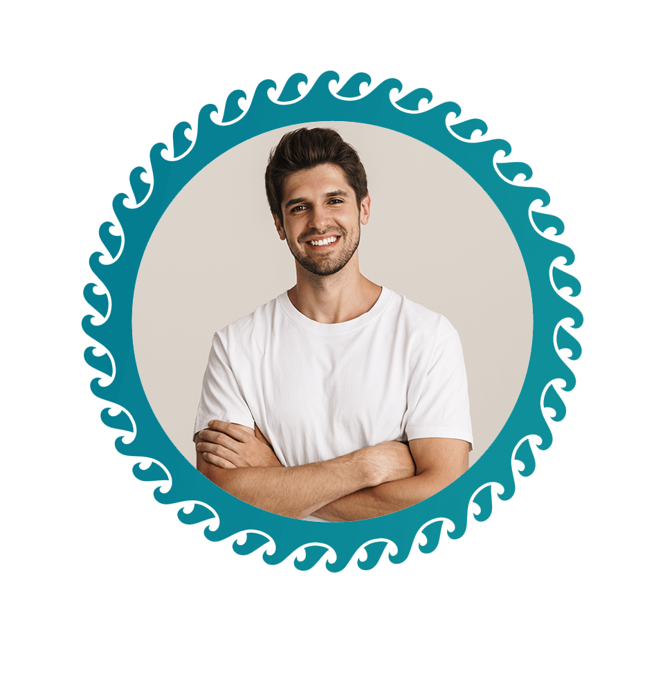 handsome male model smiling brightly for their photoshoot