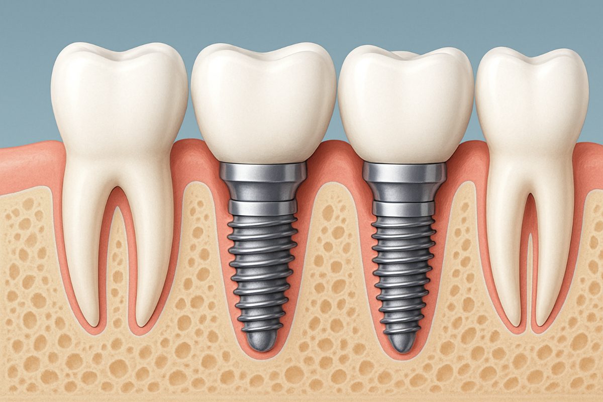 ai rendered image of dental implants
